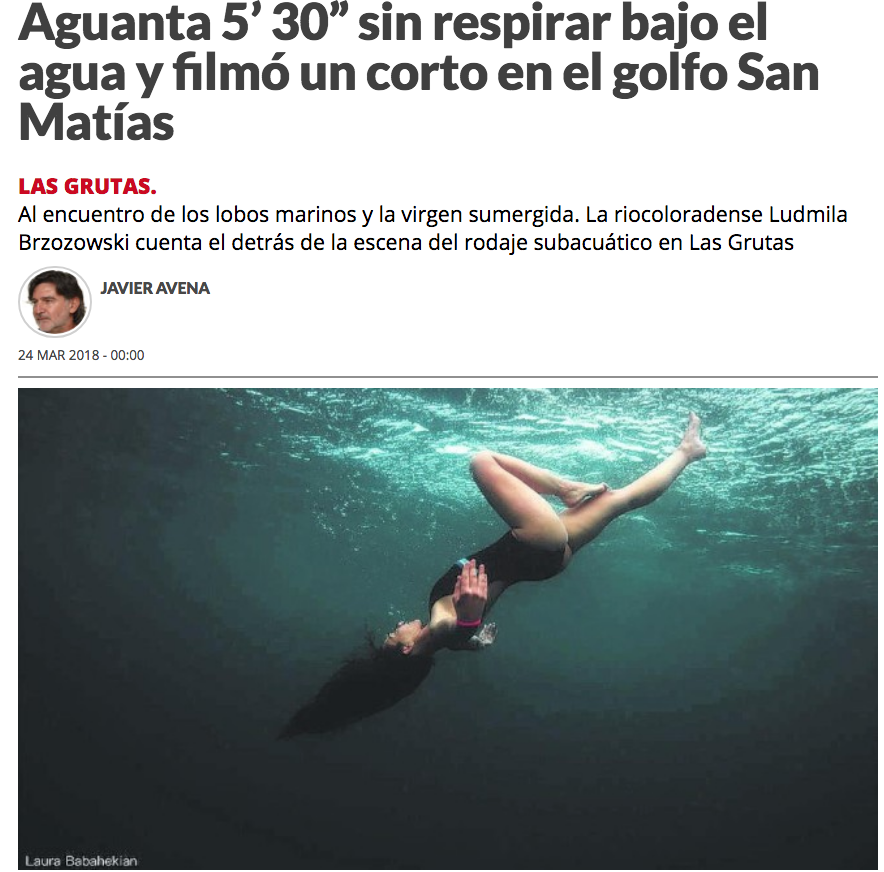 Nota del Diario Rio Negro sobre Laura Babahekian