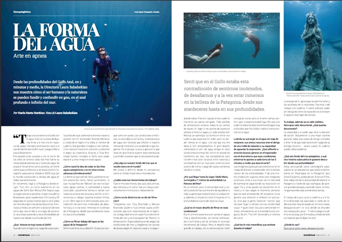 Doble pagina de la revista Noche Polar